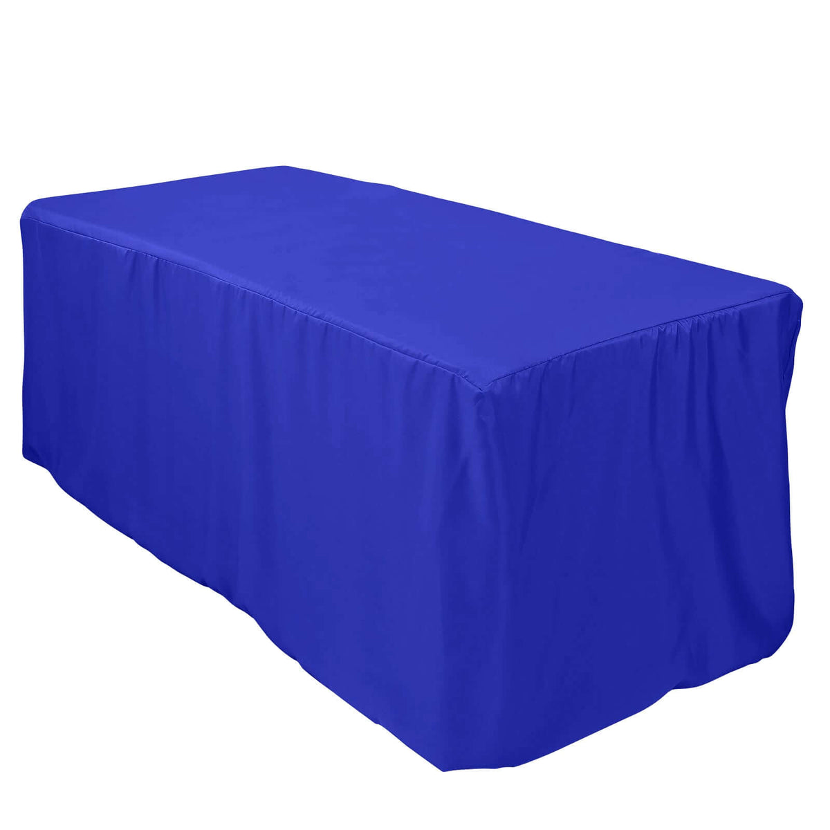 Fitted Polyester 72"x30" Rectangle Tablecloth Royal Blue - Durable and Easy to Maintain Table Cover